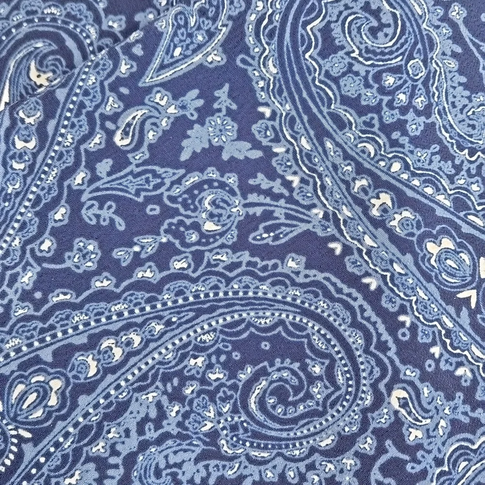 Coldwater Creek Blue Paisley Pull-On Pants Women’s Casual Wide Leg Size M Travel